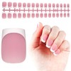 JODSONE Press On Nails 160PCS French Short Square Round Fake