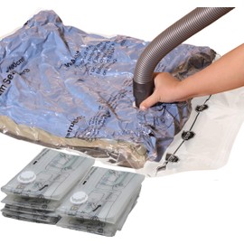 Simple Houseware Large Size Vacuum Storage Bags to Space Saver for Towel, Blanket, Clothes (21.5" x 33.5") - 7 Pack