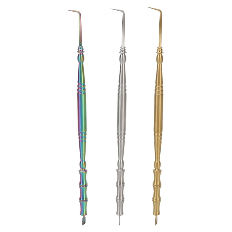 3pcs Stainless Steel Eyelash Lift Brushes Double Ended Lash Separator