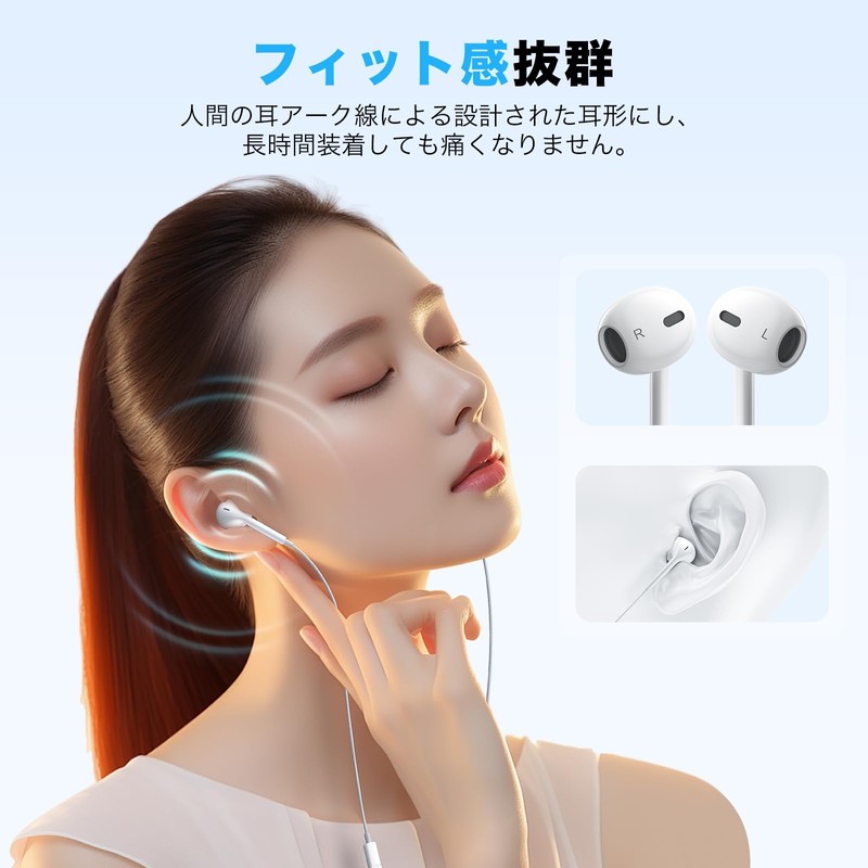 Earphones, Wired Type C, Wired Headset, Built-in Microphone, HiFi Noise