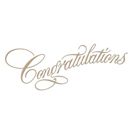 Spellbinders Glimmer Hot Foil Plate-Copperplate Script Congratulations, Multi-Colour, 12.2 x 5.5 cm