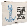 Mr. & Mrs. Panda Make-Up Bag Anchor Blue, White, Hand