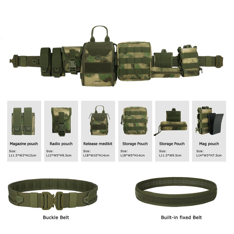 PIKEON Tactical Belt Battle Law Enforcement Molle Airsoft Duty Belt