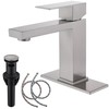Single Hole Bathroom Faucet, AmirLans Stainless Steel Brushed Nickel Bathroom