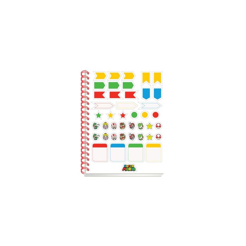 Scribe, Mario Bros®, Cuaderno Profesional, Pasta Semi Rígida, Espiral Doble,