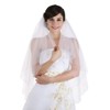 SAMKY 2T 2 Tier Beaded Edge Circular Veil - White