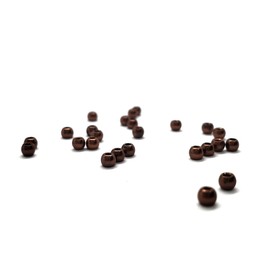 Tasty Tackle Brass Beads for Fly Tying (100 Pack) (Anodized Brown, 2.0 mm - 3/64")