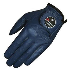 Men's Leather Golf Gloves Select Your Size and Color (Navy Blue, Left XX-Large)