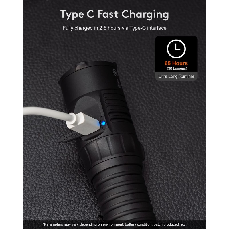 RovyVon S23 Search Flashlight, 4000 Lumens High Lumen Brightest Flashlight