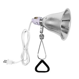 Simple Deluxe Clamp Lamp Light with 5.5 Inch Aluminum Reflector up to 60 Watt E26 Socket (no Bulb Included) 6 Feet 18/2 SPT-2 Cord, Silver and White