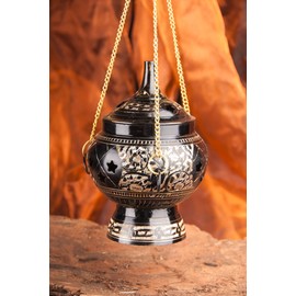 Swivel Incense Burner Black/Gold