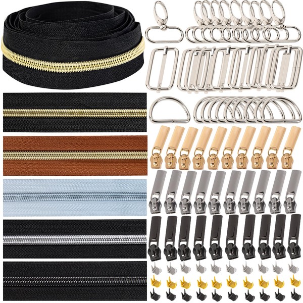 VOKABY 10 m zip, sewing endless zip with zip, 5