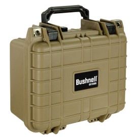 Bushnell 10.6 Inch Compact Waterproof Hard Camera Case For Binoculars, Optics, Equipment, Shock Proof, and TSA Ready (Tan)