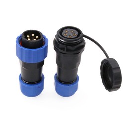 Eonvic 25A 380V SD20 5 Pin Waterproof Aviation Connector IP68 Waterproof Soldering Circular Connector Panel Wire Connector Panel Mount