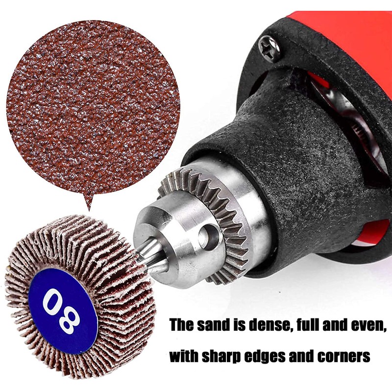 GZLFH Pack of 30 Flap Sanders, Diameter 32 mm, Sanding