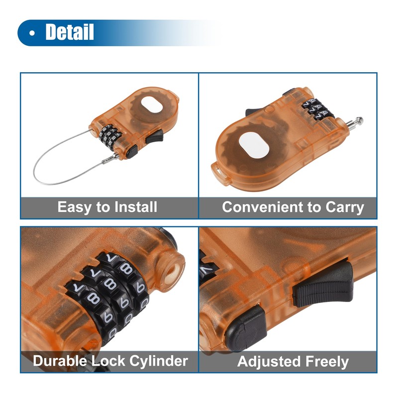 X AUTOHAUX Bicycle Key Bicycle Lock, No Key Required, Number