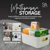 SA Products 6 Pack Plastic Storage Boxes Colourful Storage Baskets