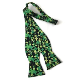 Holiday Bow Ties Mens Green Shamrock Self-Tie Bow Tie for St Patrick’s Day, Adult (Adult)