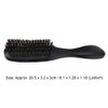 Men Beard Brush Long Handle Hair Cleaning Curved Wooden Mustache