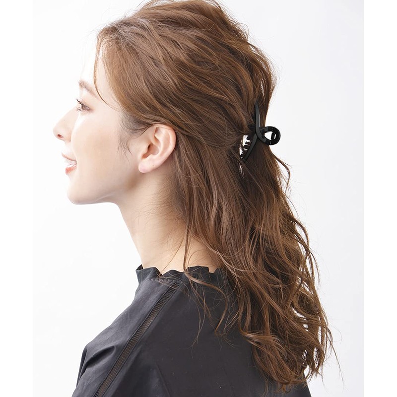 VINGTAINE H7419-BK- Simple Color Hair Claw S Hair Clip Office