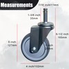 BAISASY 4 Inch Stem Caster Wheels, 7/16-Inch Stem Casters Set