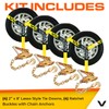 VULCAN Car Tie Down with Flat Hooks - Lasso Style
