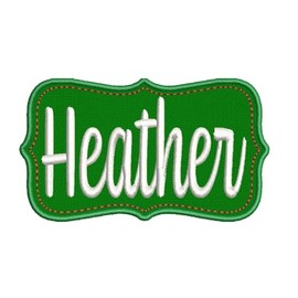 CUSTOM NAMES Stocking Name Tag Embroidered DIY Iron on Sew-on Decorative Patch Badge Emblem Appliques Christmas Holiday Season Series (3.5" W x 2" T, Small, Green)
