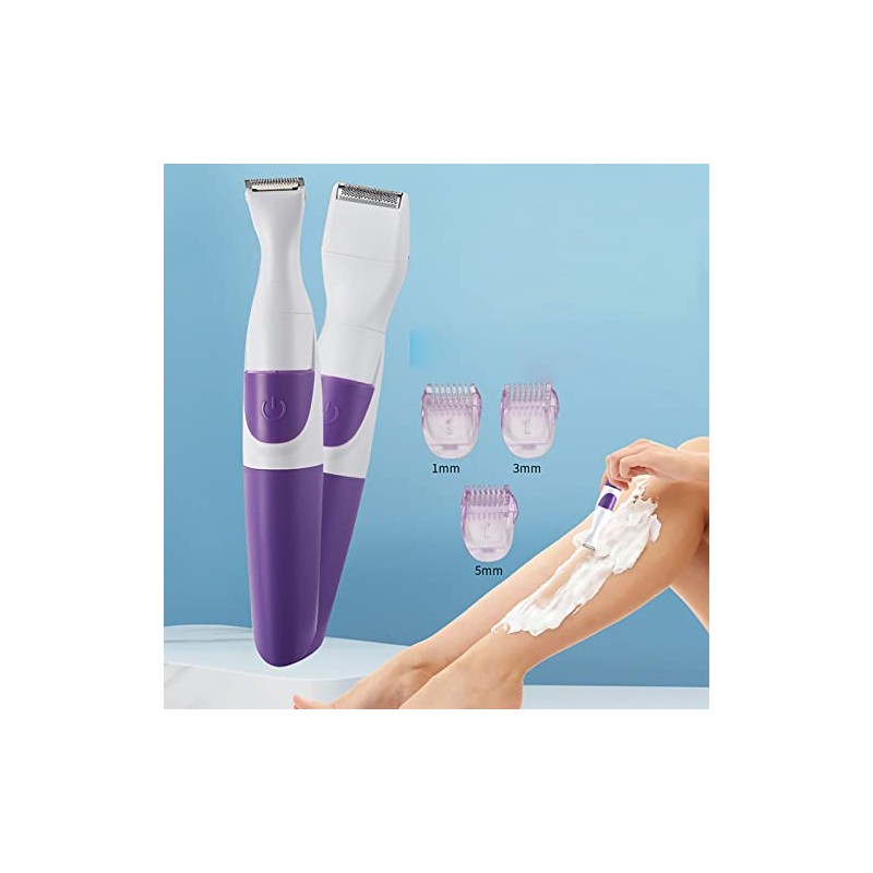 Depiladora Electrica Mujer, Recortadora de Depilación Portátil Impermeable 2 en