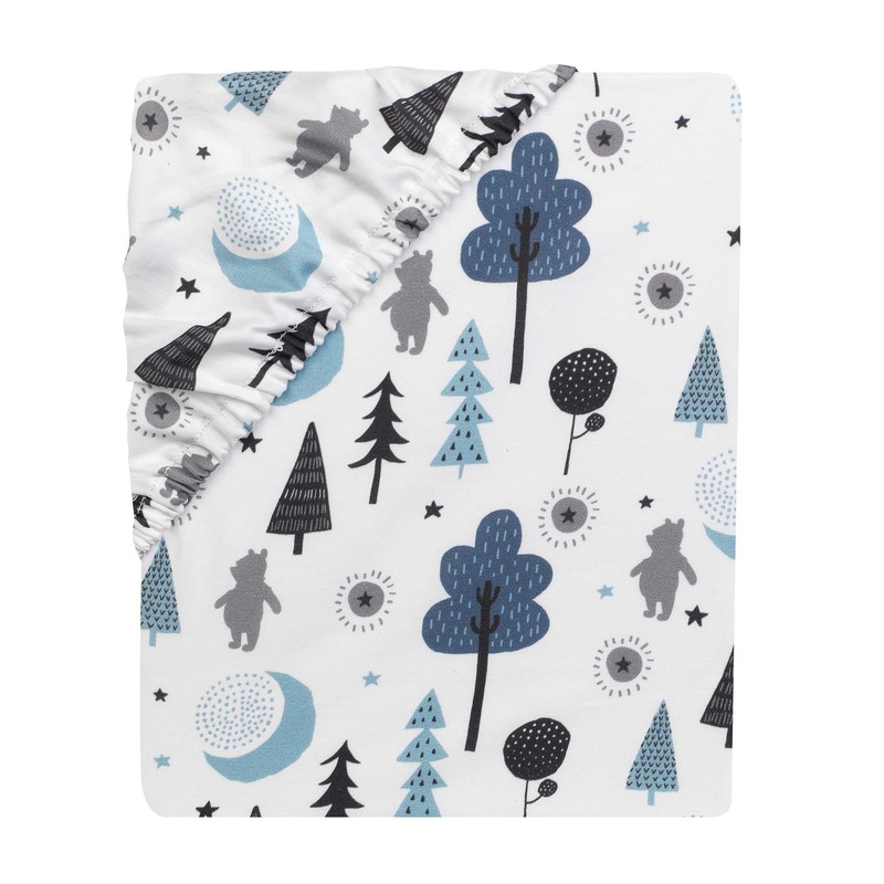 Forever Pooh Fitted Mini Crib Sheet