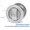 Dontay 2 Pack Pocket Door Privacy Lock, Flush Handles, 2-3/8"