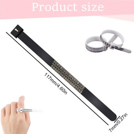 OUDQFCJ Ring Measuring Tape Ring Size Measuring Tape Ring Size Ring Size Finger Ring Size Measuring Tool Size Measurement for Europe Rings Ruler for Ring Size Determining Measuring Measuring Pack of 3