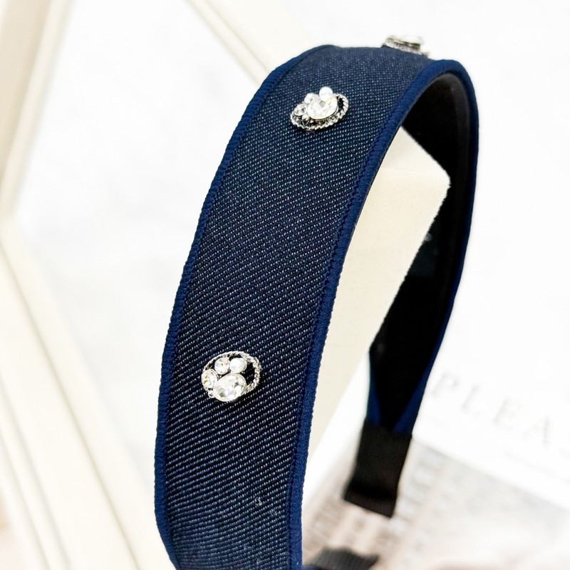 Burnaby Navy Silver Pendant Hairband / 버나비 네이비 실버 팬던트
