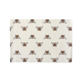 C&F Home Bumble Bee 13'' X 19'' Placemat Cotton Spring Summer Table Mat for Kitchen Dining Table Placemat White