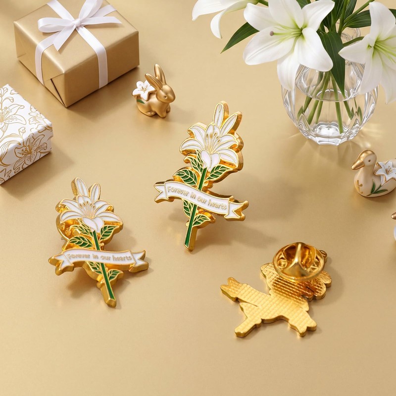 Misdary 50 Pcs Funeral Pins Bulk for Guest Forever in