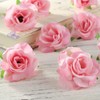 Kesoto Kesoto 50pcs Pink Roses Artificial Flowers Bulk, 1.6" Small