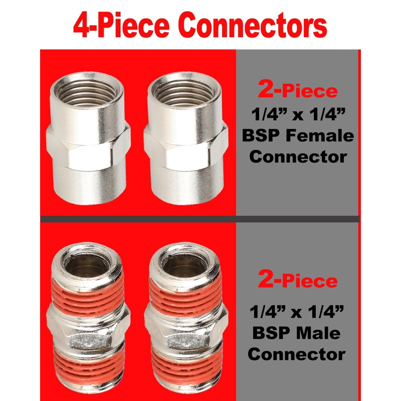 EADUTY Professional Air Compressor Quick Connect Fittings Set, Metal Pneumatic