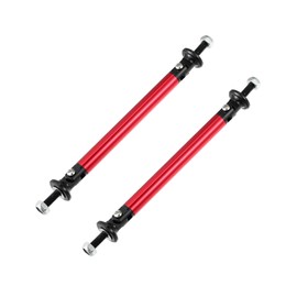 REPAIROCK 1pair 100mm 3.94" Splitter Support Rods Adjustable Front Rear Bumper Lip Splitter Strut Rod Tie Support Bars Fit Most Vehicle Red Auto Replacement Parts