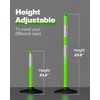 RoadHero 5 Pack Traffic Delineator Post with Weighted Rubber Base,