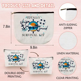 wuguimeii Summer Vacation survival kit Makeup Bag - Sunshine Beach Trip Gift Nature Lover Gift - Trip Camping Christmas Bachelorette Party Gift Toiletry Cosmetic Bags, ship