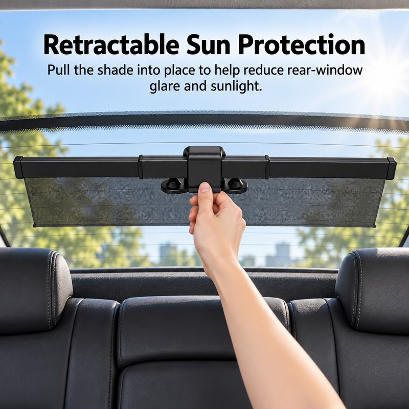 Retractable Car Windshield Sunshade for Parking – Polyester UV Block