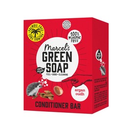 Marcel's Green Soap - Hair Conditioner Bar Argan & Oudh - Frei von Plastik und Palmöl - 100% Umweltfreundlich - 100% Vegan - 97% Biologisch abbaubar - 60g