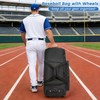 MERALIAN Rolling Baseball Catchers Gear Bag with Wheels, Large Baseball