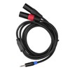 3.5mm Stereo Male to Dual 2 XLR Male Plug Connector