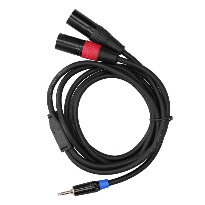 3.5mm Stereo Male to Dual 2 XLR Male Plug Connector