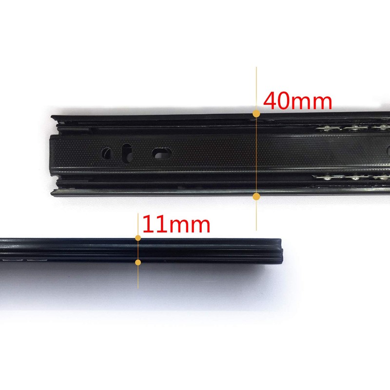 BESTU Sliding Rails, Drawer Rails, Drawer Rails, 3 Tiers, Horizontal