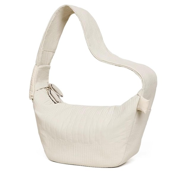 HomemeDiary Puffer Crossbody Bag for Women, Adjustable Wide Strap, Medium