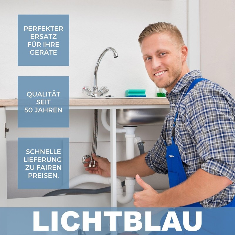 LICHTBLAU Kink Resistant Stainless Steel Hose, 50 cm, 3/8 Inch,