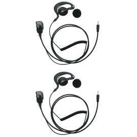 BVMAG G Shape Earpiece Headset with Mic PTT Compatible with Cobra Microtalk Cxt195 PX655 Cx112 PX650 ACXT1035r ACXT145 ACXT545 RX385 RX685 Walkie Talkie Two Way Radio 2Pack