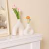 Ceramic Vases for Home Decor, Set of 2 White Ceramic