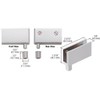 CRL Satin Chrome Wide Glass Door Pivot Hinge - Package